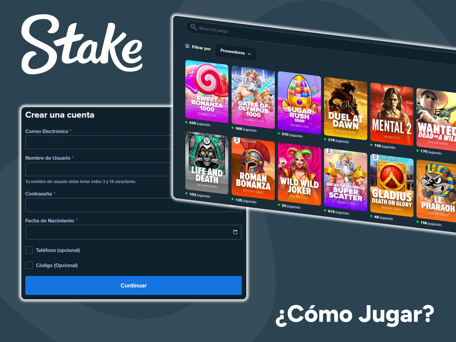 Descubre cómo empezar a jugar a las tragaperras en Stake Casino.